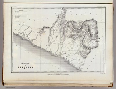 Map of Arequipa, 1865 by Mariano Felipe Paz Soldan